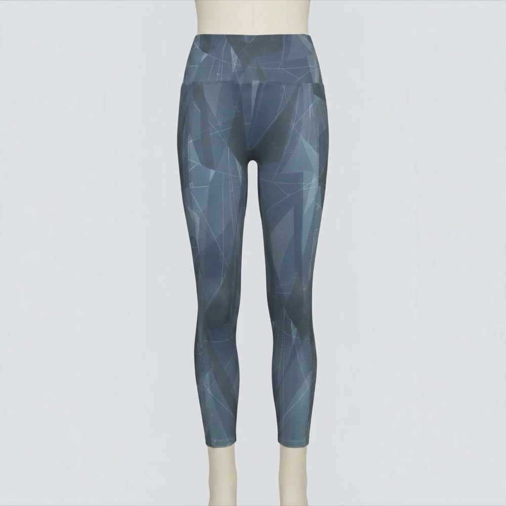 Sweaty Betty Super Sculpt 7/8 Yoga Leggings High Waist Geometric Pocket Blue M